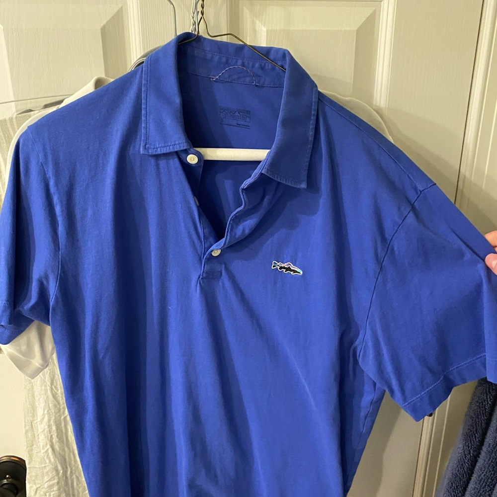 Patagonia Blue Polo Shirt Classic Design